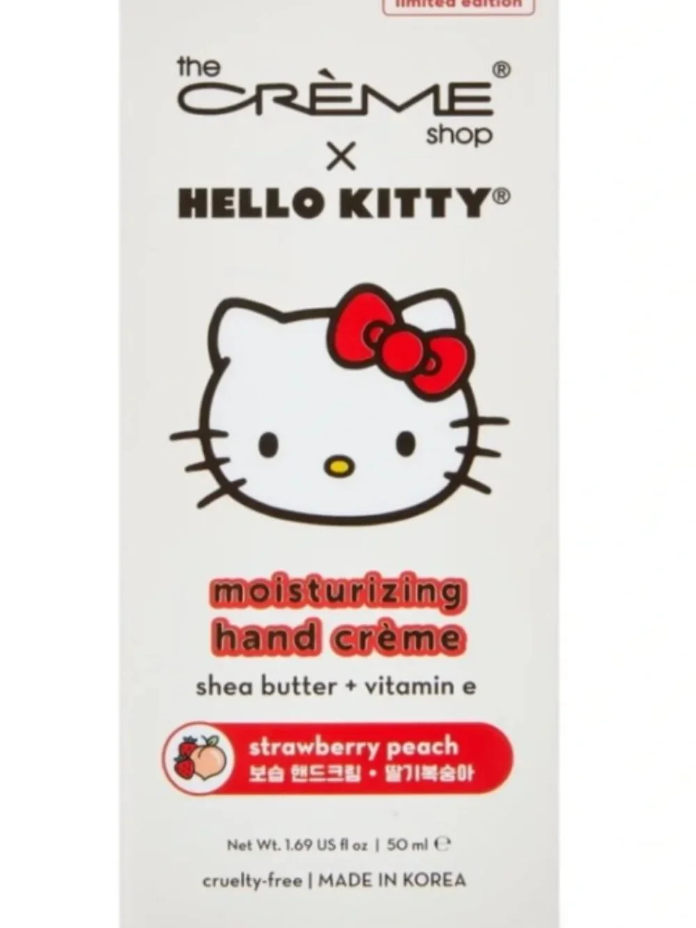 The Creme Shop Hello Kitty Moisturizing Hand Cream Strawberry Peach